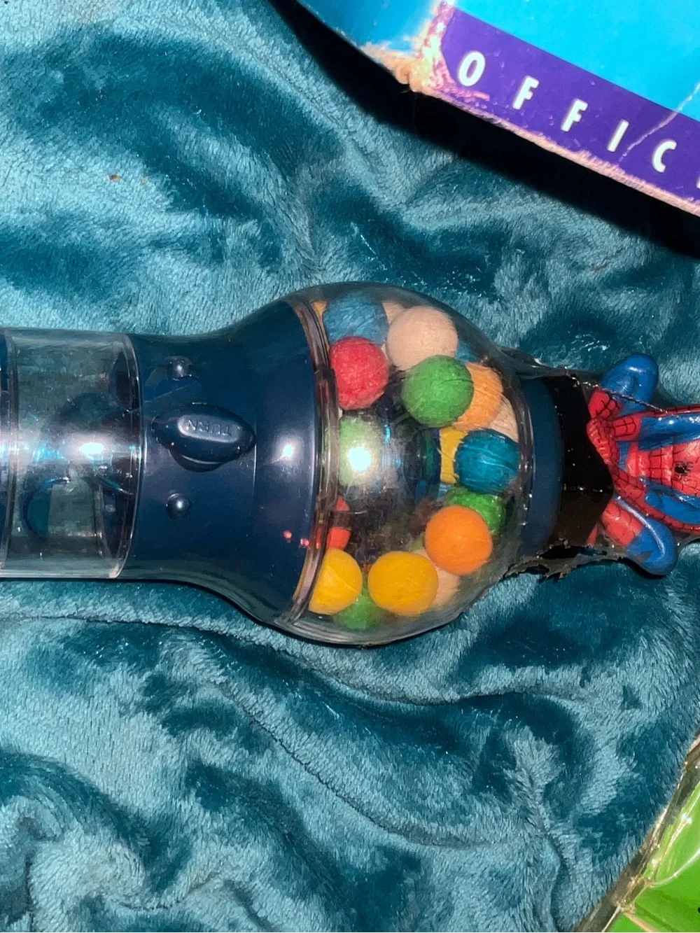 Vintage Red & Blue Spider-Man Gumball Toy Dispenser - Kids Toy 2004